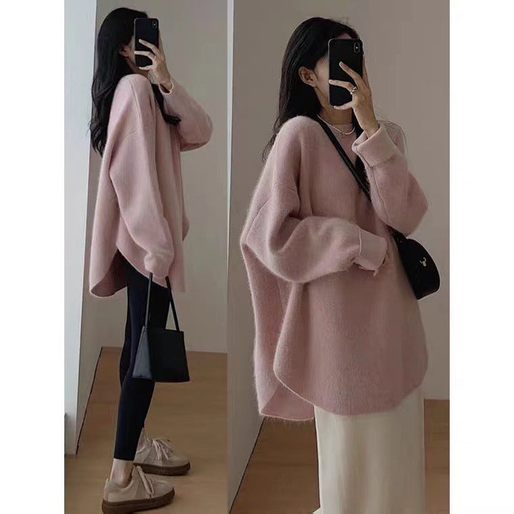 Drune | Pullover - Damen Herbst Mid-Length Oversized Pullover