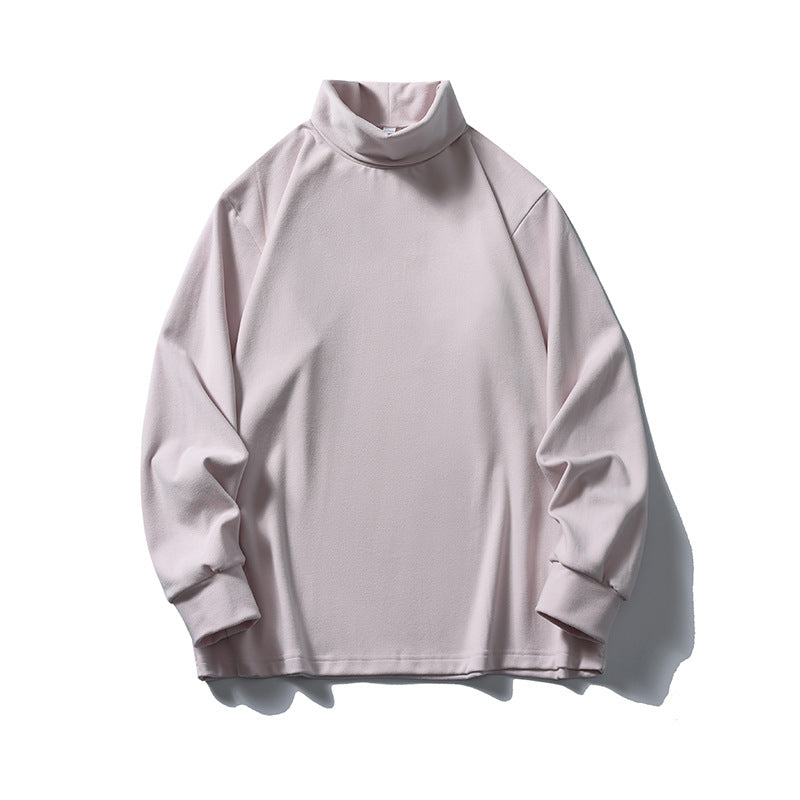 Unisex Oversize-Halbrollkragenpullover aus feinem Jersey mit Raglanärmeln und gerippten Bündchen Drune