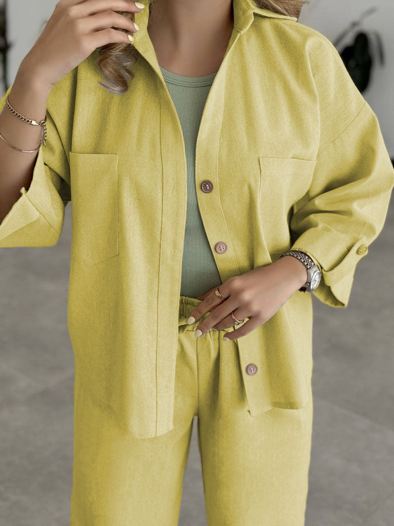 Damen lässige Hemd-Bluse Drune