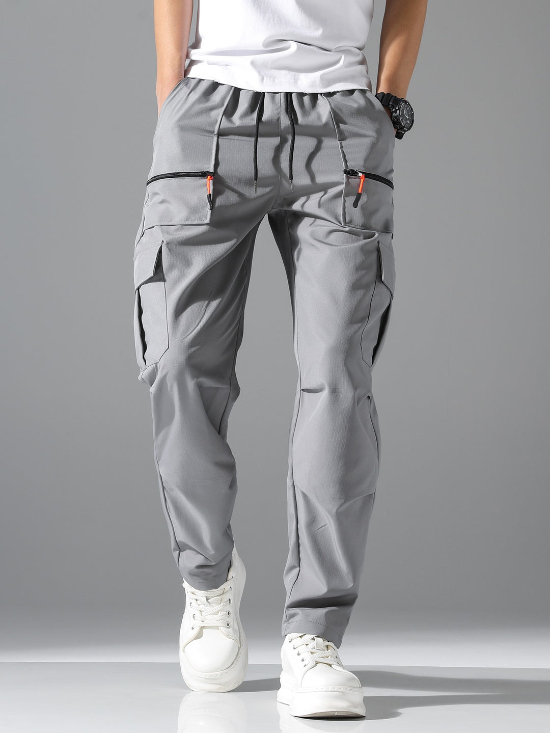 Herren Bequeme Cargo-Hose mit elastischem Bund Drune