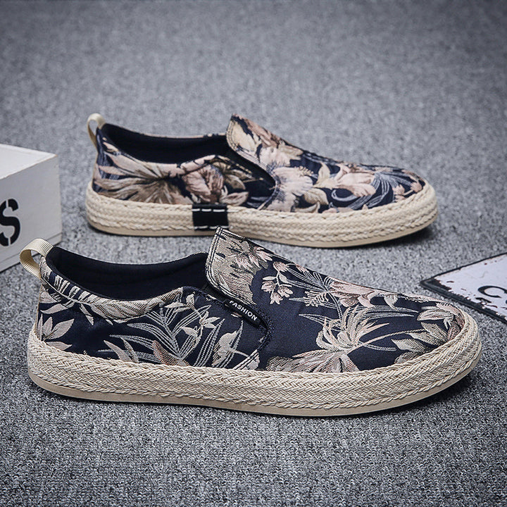 Damen Florale Slip-On Sneakers