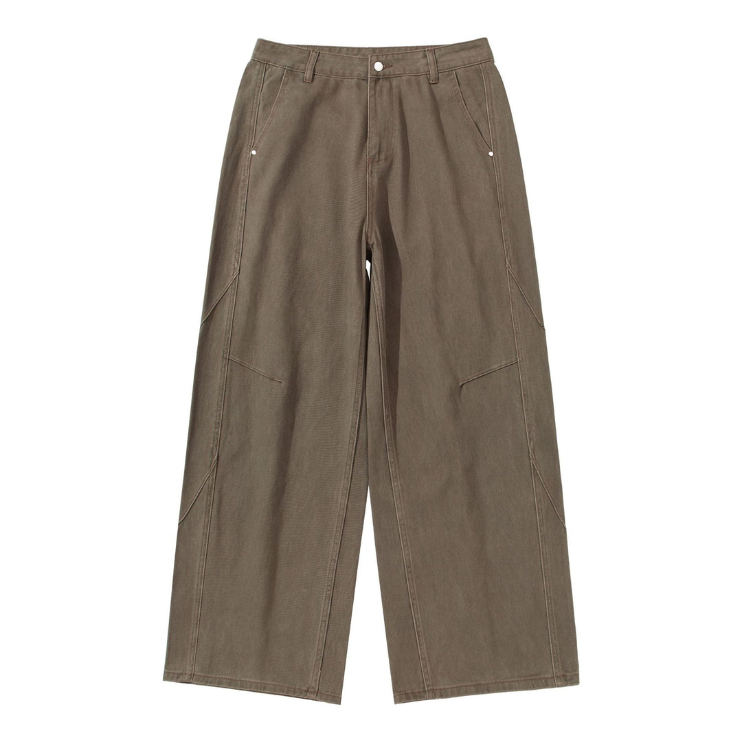 Damen Hochtaillierte Utility-Culotte-Hose mit weitem Bein und aufgesetzten Taschen Drune