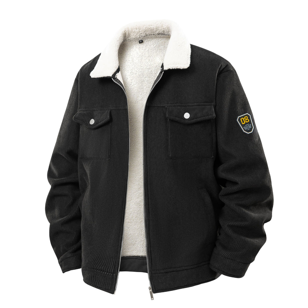 Herren Gemütliche Cordjacke mit Teddyfutter Drune