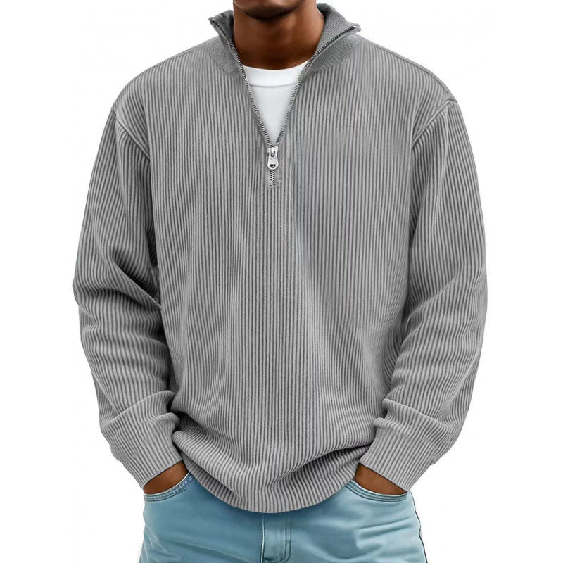 Herren Modischer Sweatpullover mit Reißverschluss Drune