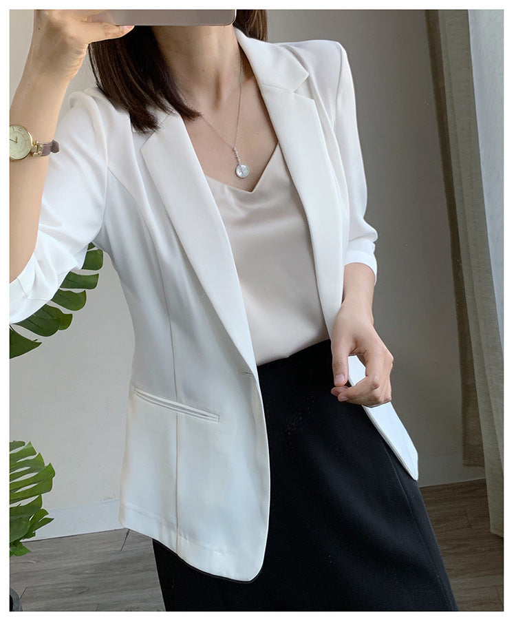 Damen Eleganter Blazer mit kurzem Arm Drune