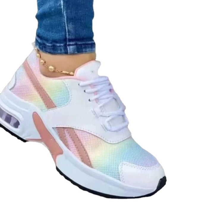 Damen Modische Plateausneaker mit Luftkammer und Strick‑Mesh Drune