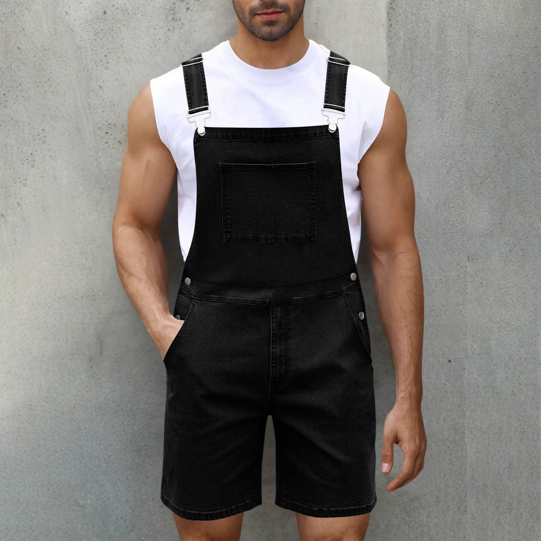 Herren Lässige Denim-Latzhose Drune