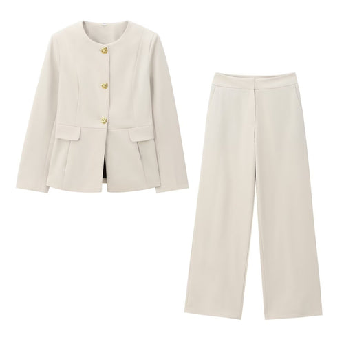 Damen nan weit geschnittene Culotte-Hose mit hohem Bund und verdecktem Verschluss Drune