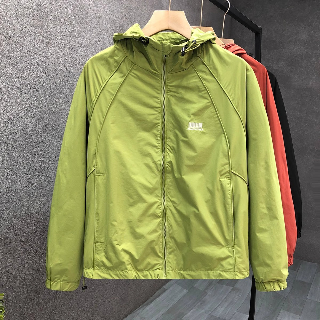 Herren Leichte Windjacke mit verstellbarer Kapuze Drune