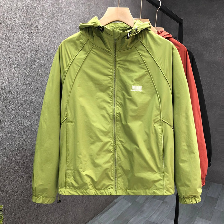 Herren Leichte Windjacke mit verstellbarer Kapuze Drune