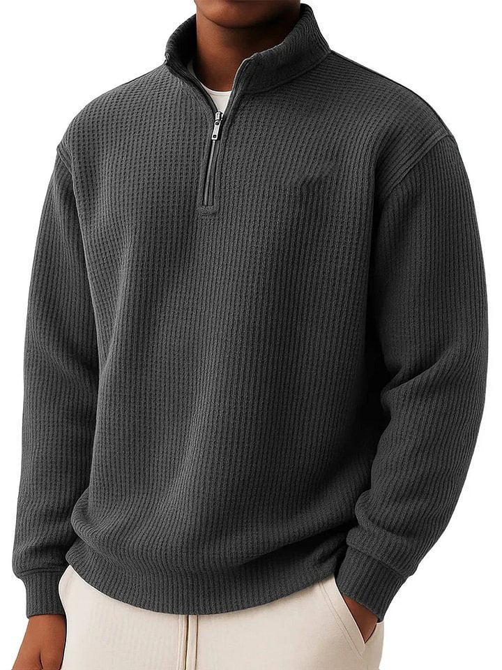 Herren Hochwertiger Pullover mit Reißverschluss Drune