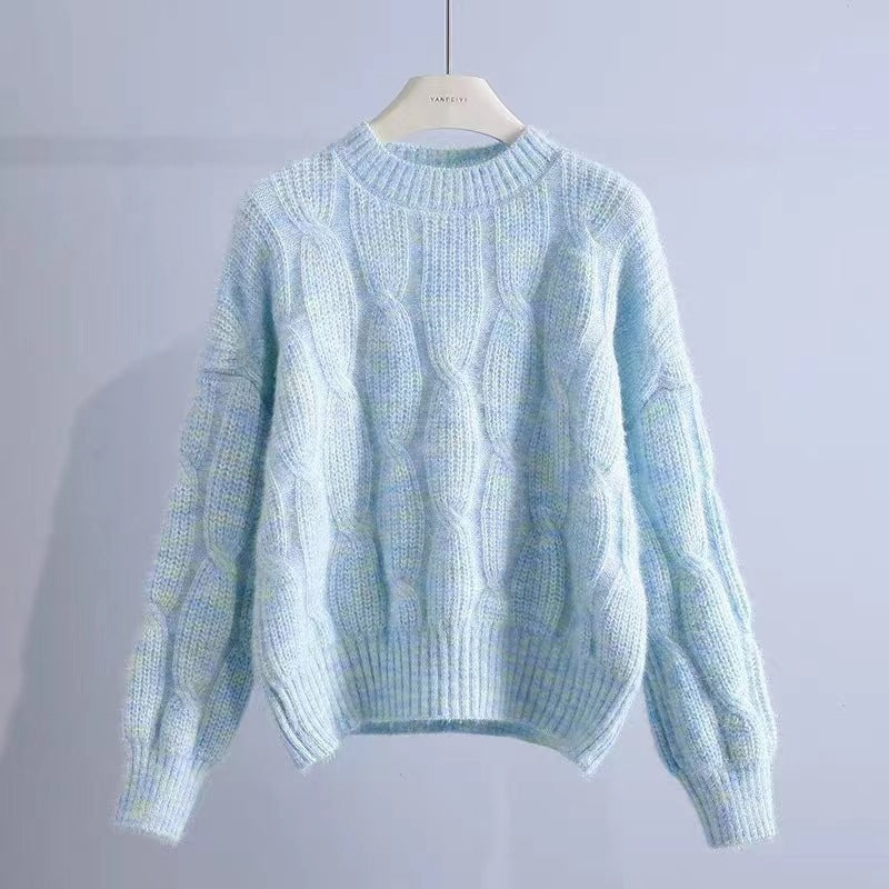 Damen Grobstrickpullover mit innovativem Wellenmuster Drune