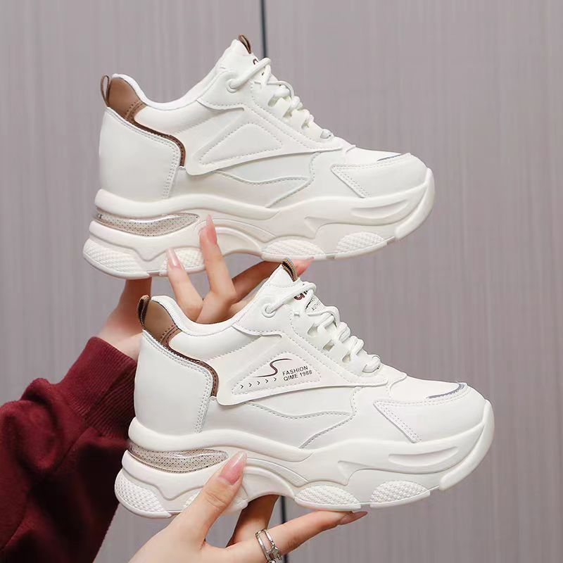 Damen Sportive Chunky Sneakers mit atmungsaktivem Obermaterial und rutschfester Sohle Drune