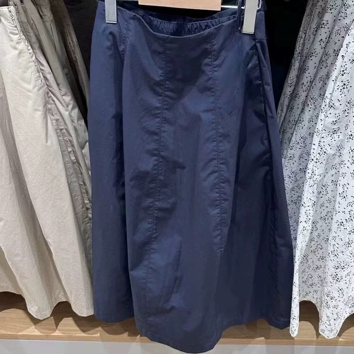 Damen Midirock mit elastischem Bund und seitlichen Eingrifftaschen Drune