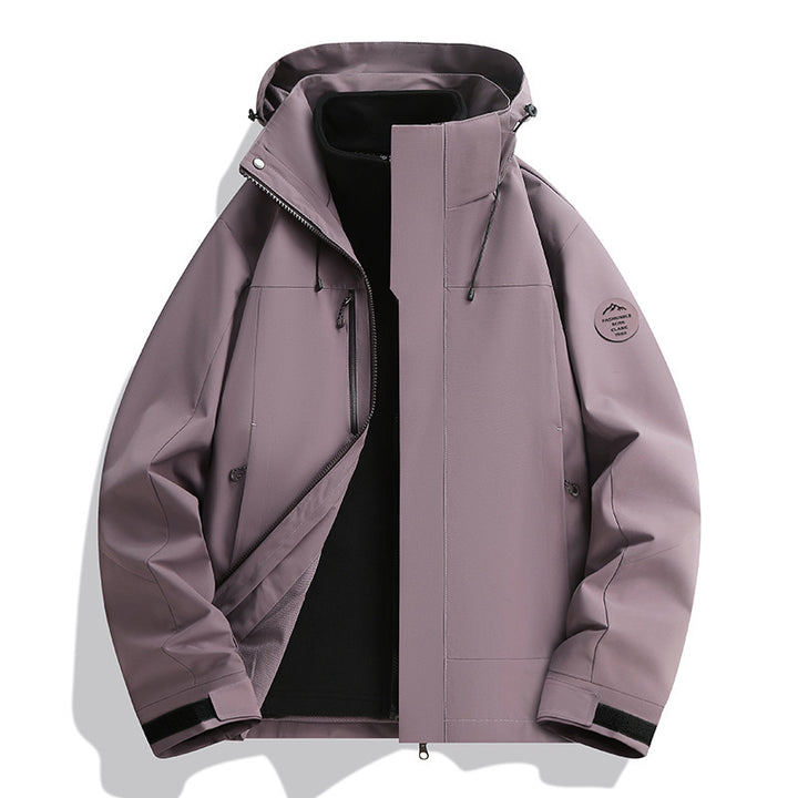 Unisex Wasserabweisende Softshelljacke mit Fleece-Innenfutter und Verstellbarer Kapuze Drune