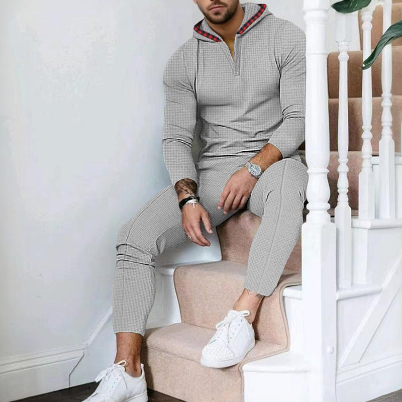 Herren Sportlicher Freizeitanzug mit modernem Kragen und praktischen Taschen Drune