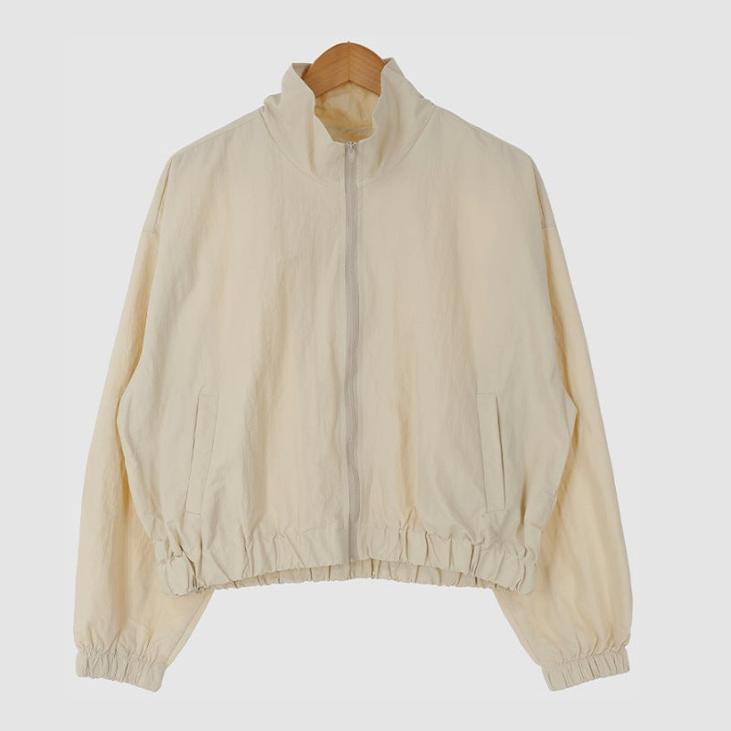 Damen sportliche Übergangsjacke mit voluminösen Ärmeln Drune