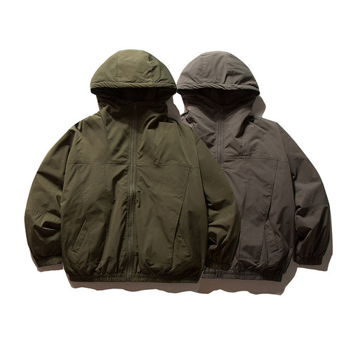 Herren Leichte wind- und wasserabweisende Kapuzenjacke im Boxy‑Oversize‑Cut mit Elastikbündchen Drune