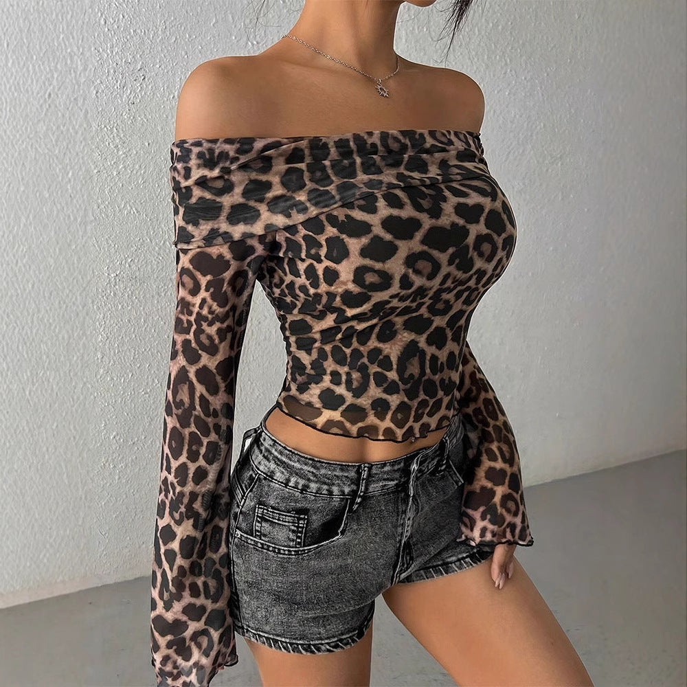 Damen Off-Shoulder Bluse mit weit ausgestellten Ärmeln Drune