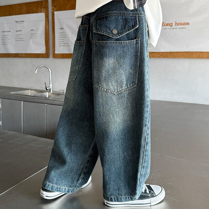 Unisex weite Denim-Hose mit einzigartigem Design Drune