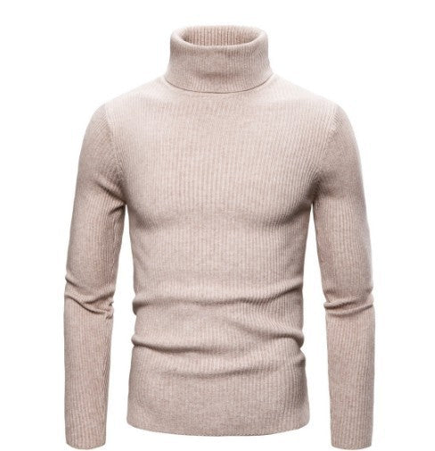 Herren Rollkragenpullover aus feinem Rippstrickmaterial Drune