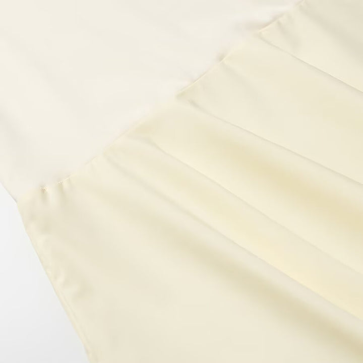 Damen Maxikleid mit kurzen Ärmeln, figurumspielendem Oberteil und ausgestelltem Volant-Saum Drune