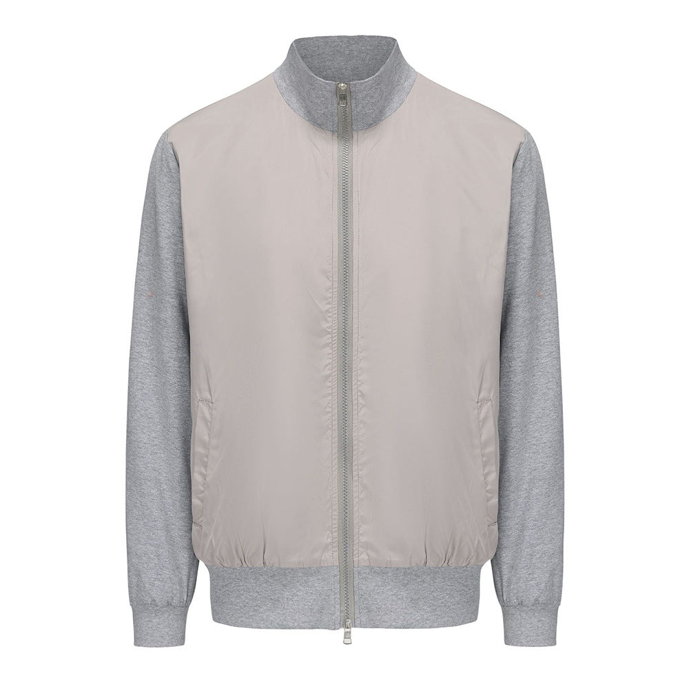 Herren sportliche Übergangsjacke mit modernem Stehkragen und elastischen Bündchen Drune