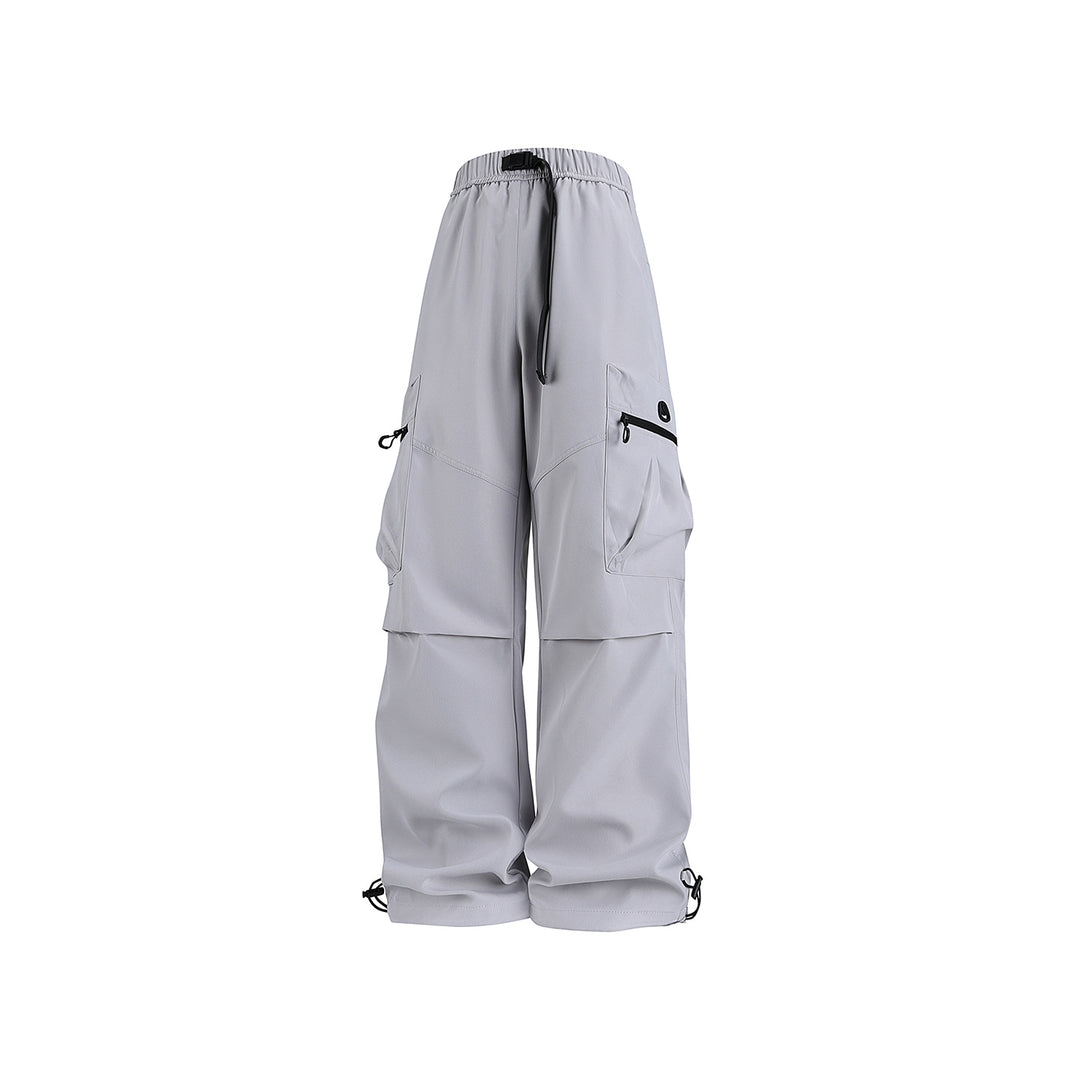 Herren Weite technische Cargo-Hose mit Multifachtaschen, Tunnelzug und verstellbaren Beinabschlüssen Drune