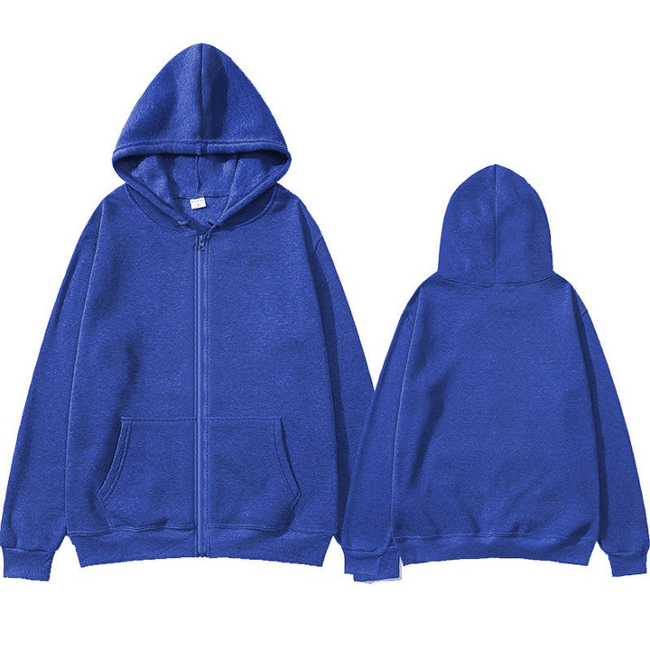 Unisex Zip-Hoodie mit robustem Metallreißverschluss, angerauter Fleece-Innenseite, geteilten Eingrifftaschen und verstärkten Nähten Drune