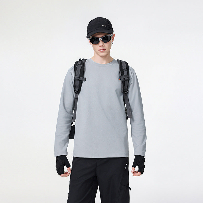 Herren Atmungsaktives Rundhals-Performance-Sweatshirt mit mikroperforierten Schulterpaneelen Drune