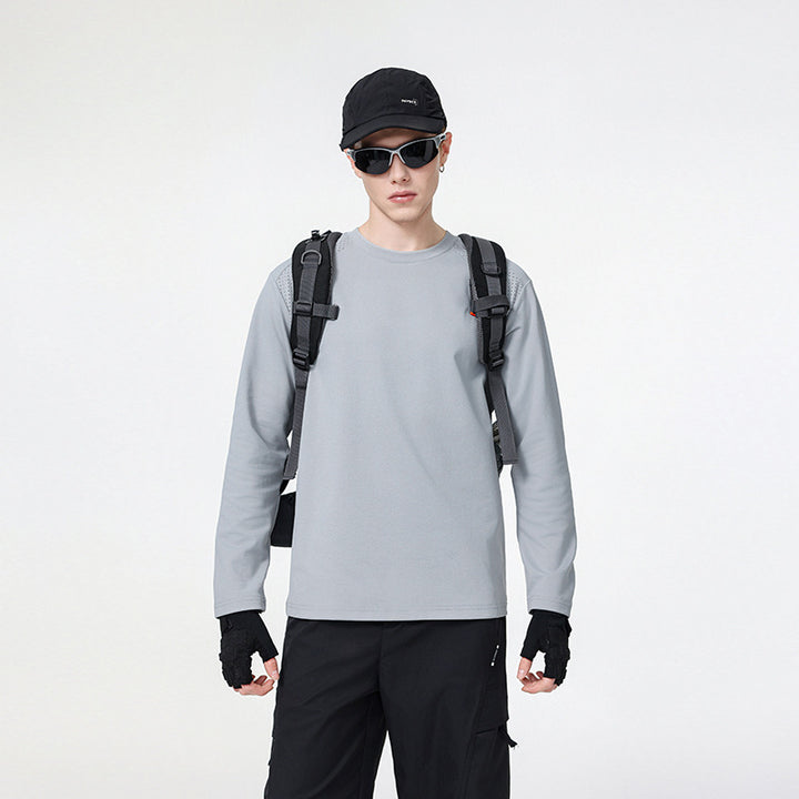 Herren Atmungsaktives Rundhals-Performance-Sweatshirt mit mikroperforierten Schulterpaneelen Drune