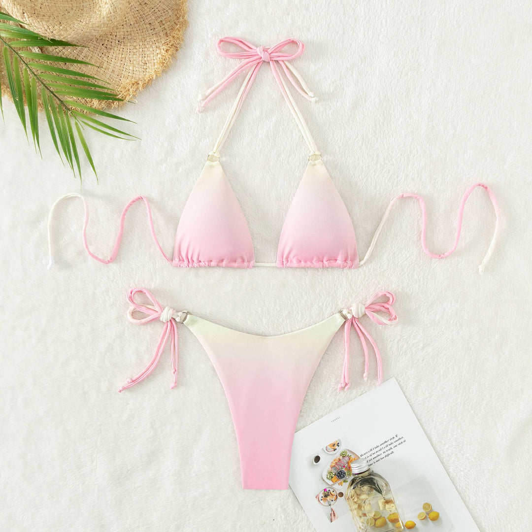 Damen Triangel-Bikini mit individuell anpassbarem Bindesystem und modischem Farbverlauf Drune