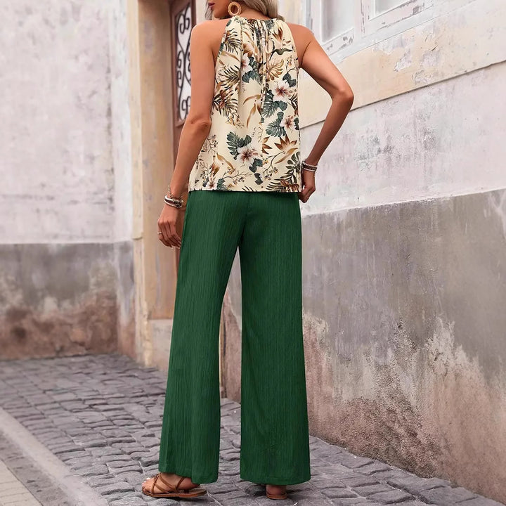 Damen Stylishes Sommer-Outfit mit weitem Hosenrock Drune