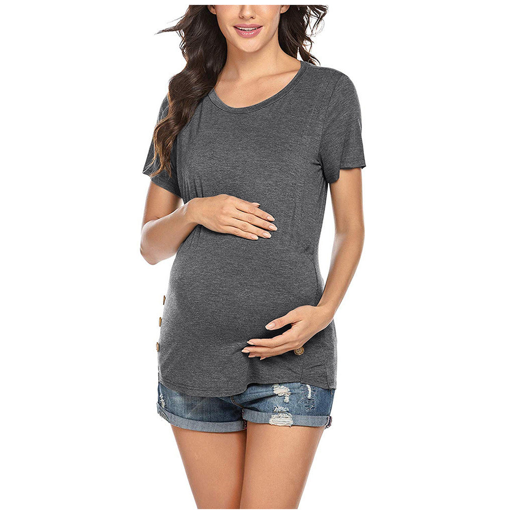 Damen Stillshirt mit praktischen Knöpfen Drune