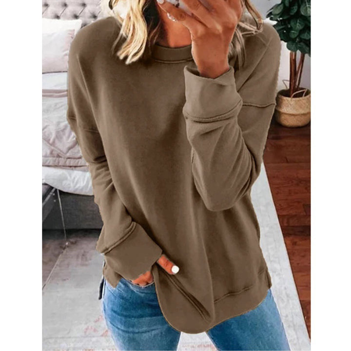 Damen Kreatives Sweatshirt mit Farbklecks-Design Drune