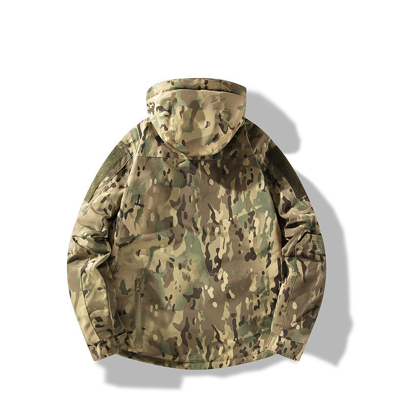 Herren gesteppte taktische Winterjacke mit Kapuze und wasserabweisendem Außenmaterial Drune