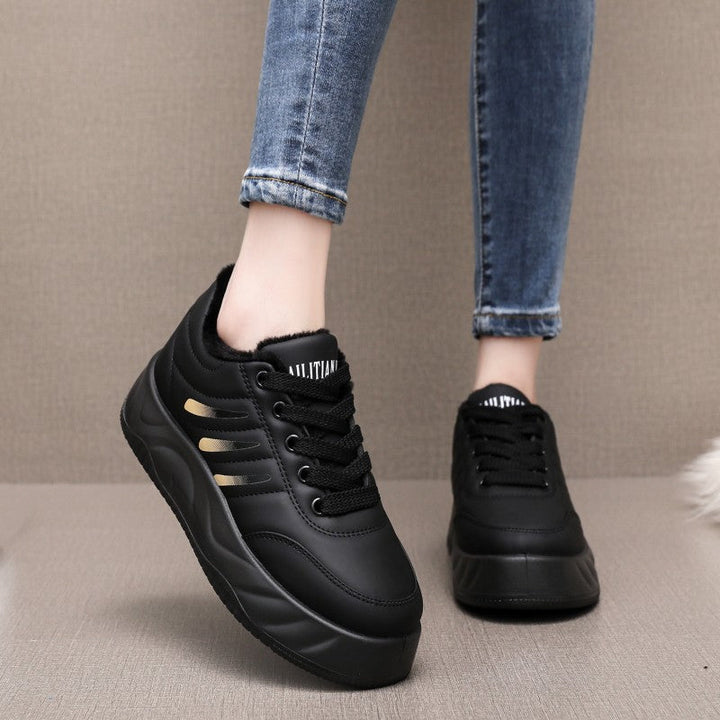 Damen sportliche Sneaker mit rutschfestem Profil und wärmendem Innenfutter Drune
