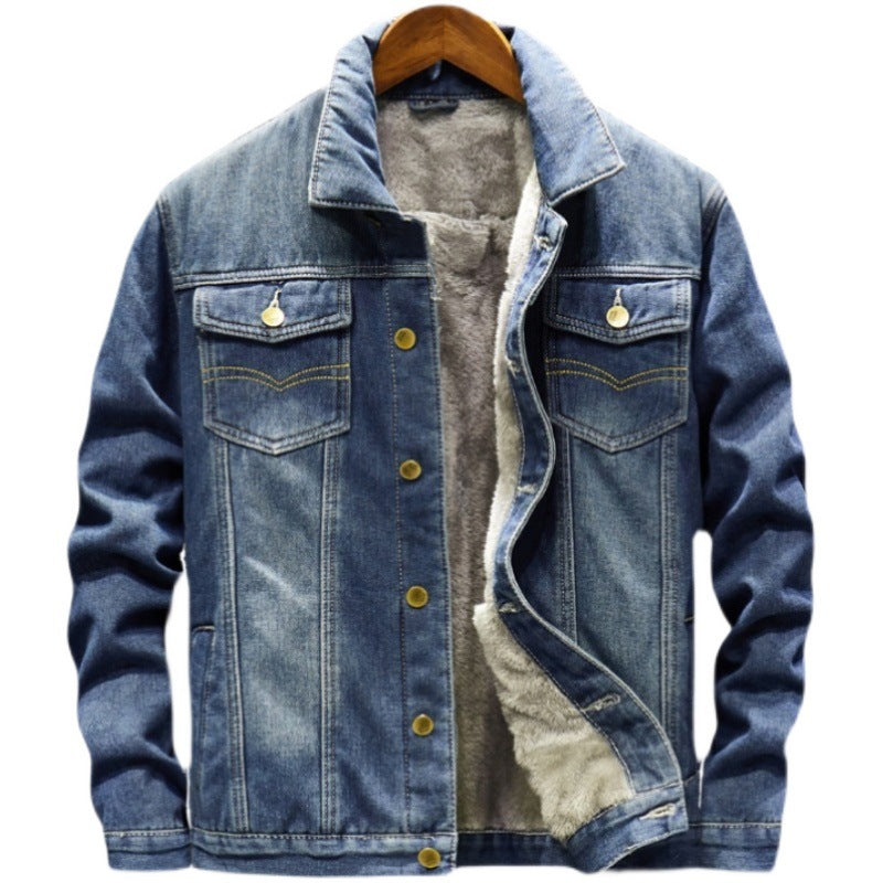 Herren Denimjacke mit Fleecefutter Drune