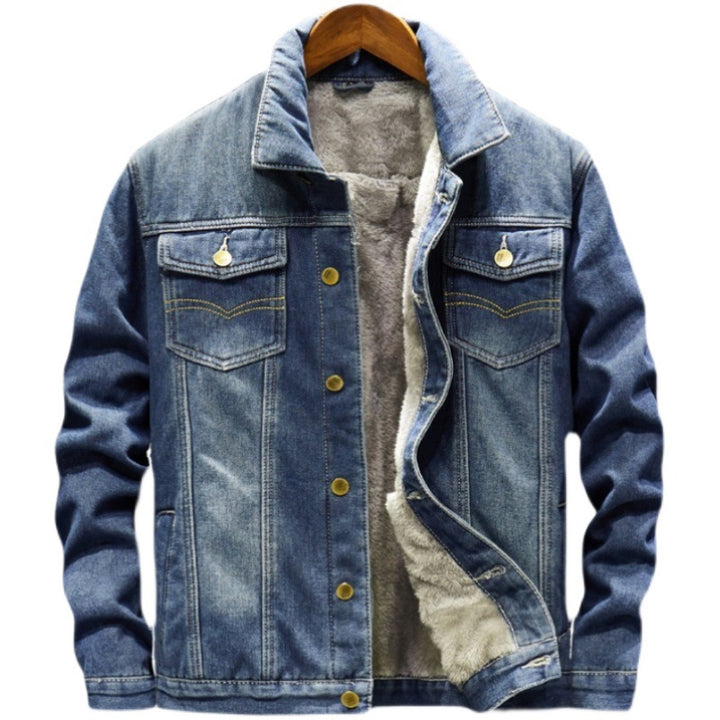 Herren Denimjacke mit Fleecefutter Drune