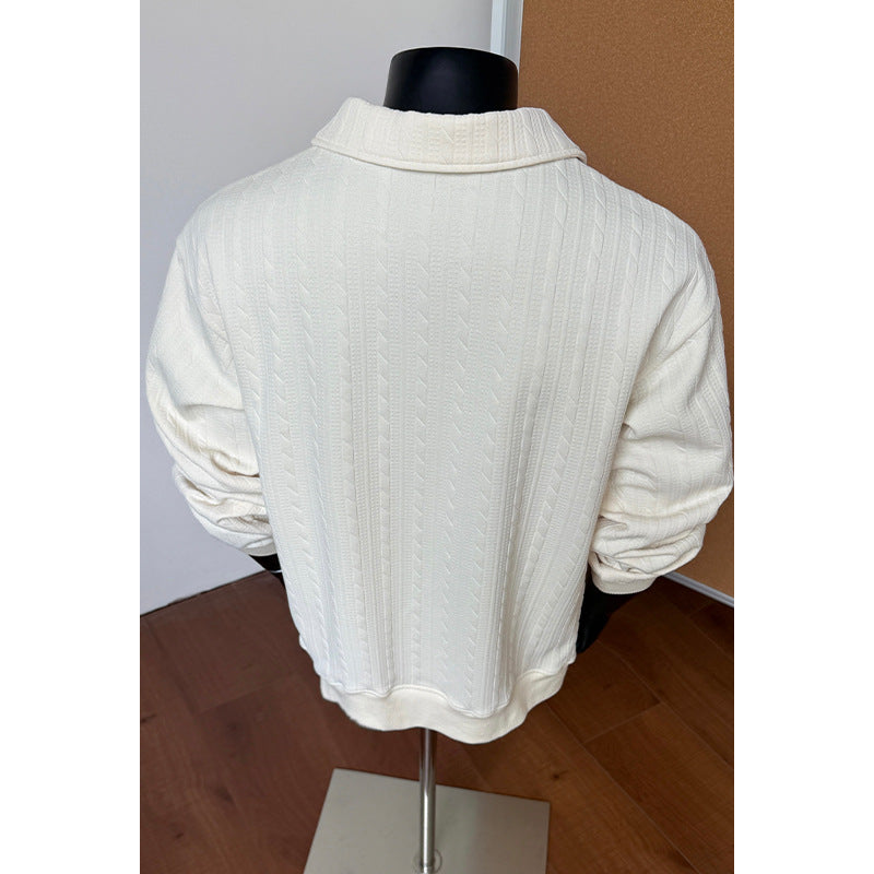 Herren Modischer und atmungsaktiver Stehkragen Pullover Drune