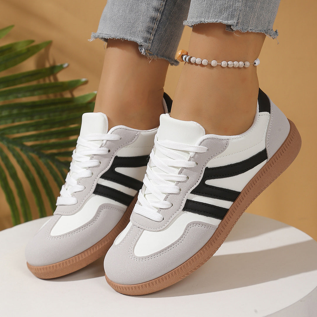 Damen Retro-Sneaker mit Gumsohle und gepolsterter Innensohle Drune