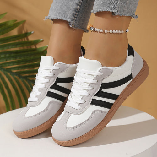 Damen Retro-Sneaker mit Gumsohle und gepolsterter Innensohle Drune