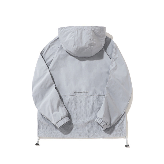 Herren Funktionsjacke mit belüftetem Design und verstellbarem Kragen Drune