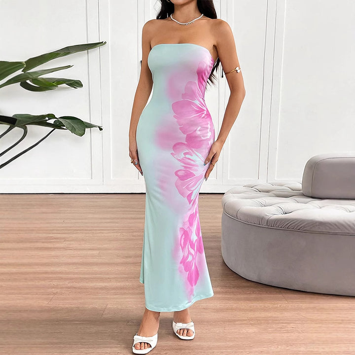 Damen Maxikleid mit floralem Design Drune