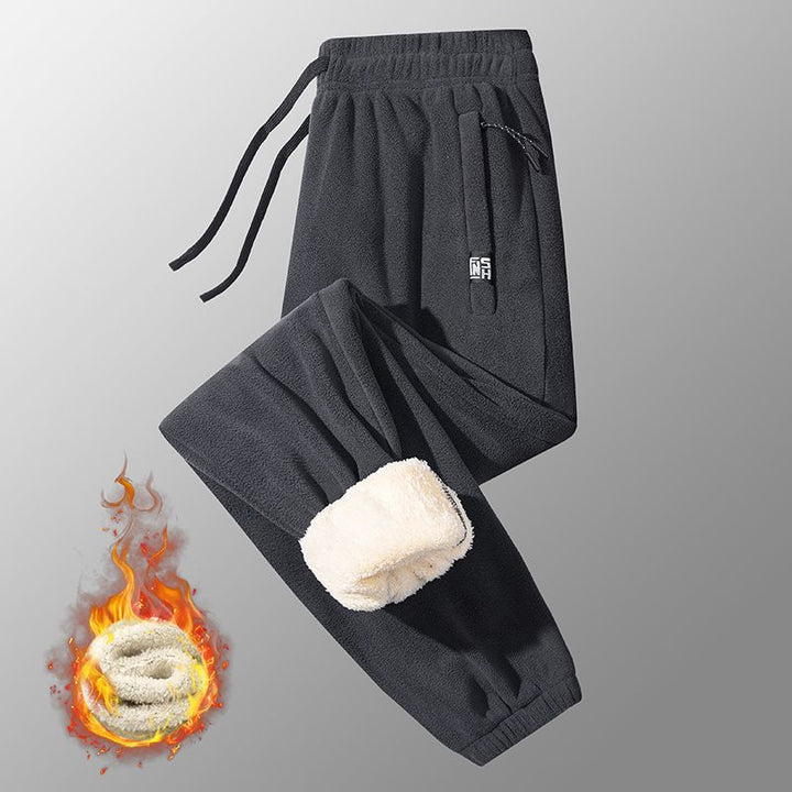 Herren wärmende Microfleece-Hose mit komplettem Sherpa-Innenfutter, elastischem Komfortbund und Reißverschlusstaschen Drune