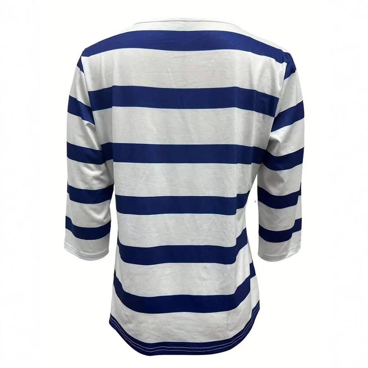 Damen Langarmshirt mit maritimem Streifenmuster Drune