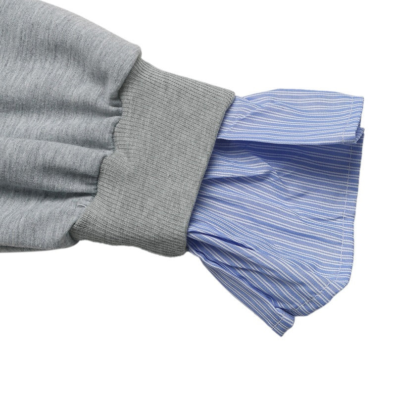 Damen Lässiger Pullover mit Hemdbluseneinsatz Drune