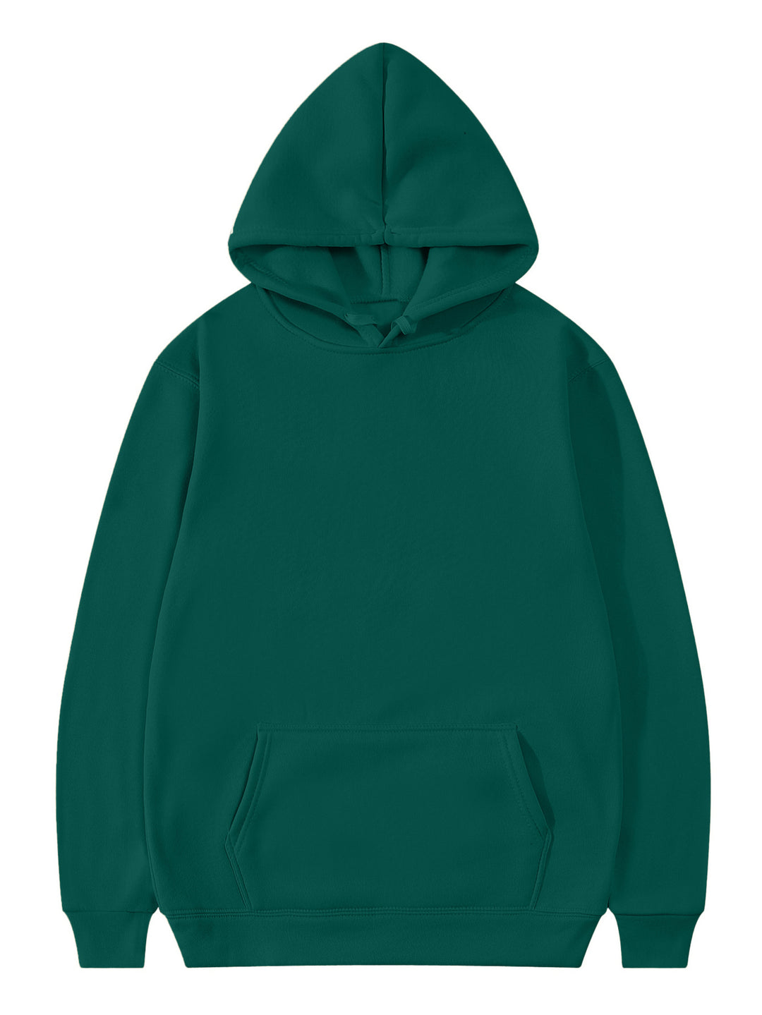 Unisex Oversized Kapuzenpullover aus schwerer Baumwollmischung mit Kängurutasche und gerippten Bündchen Drune