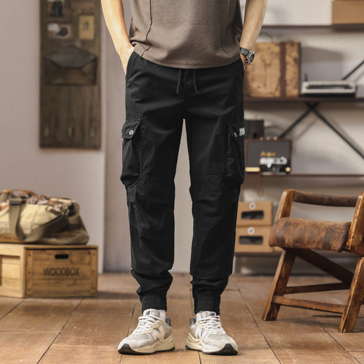 Herren Cargo-Jogginghose im Utility‑Stil mit elastischem Tunnelzugbund und verstärkten Kniepaneelen Drune