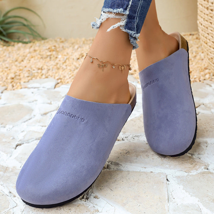 Damen Bequeme Clogs aus weichem Wildleder mit anatomisch geformtem Fußbett Drune